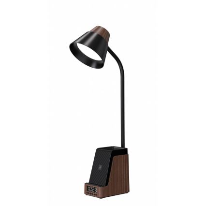 Ρυθμιζόμενο επιτραπέζιο φωτιστικό LED+CCT με ασύρματη φόρτιση QI IDEAL LED/8W/230V 2700/4000/5000K καφέ