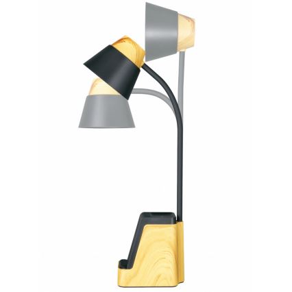 LED+CCT Ρυθμιζόμενο επιτραπέζιο φωτιστικό με ασύρματη φόρτιση QI IDEAL LED/8W/230V 2700/4000/5000K μπεζ