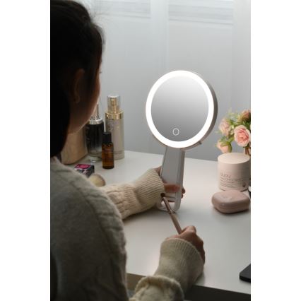 Immax 09103L - LED+CCT Ρυθμιζόμενος καλλυντικός καθρέφτης SWEET LED/3W/5V λευκός