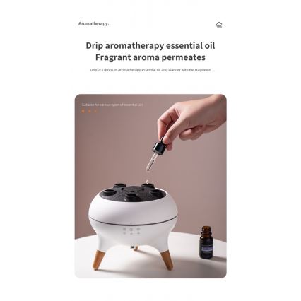 Immax 09104L - Διαχυτής αρώματος και υγραντήρας αέρα JELLYFISH LED/11W/5V