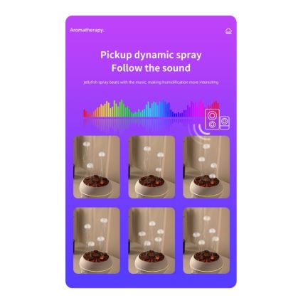 Immax 09104L - Διαχυτής αρώματος και υγραντήρας αέρα JELLYFISH LED/11W/5V