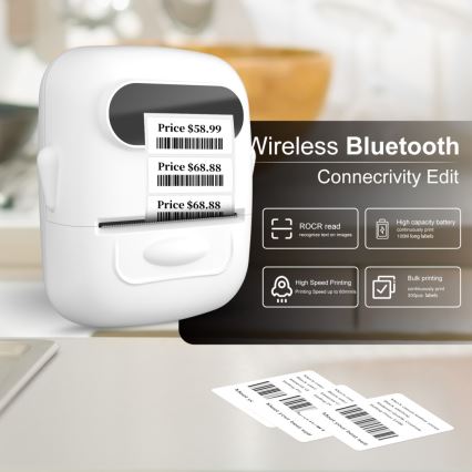 Digital label printer USB-C + 3x self-adhesive labels