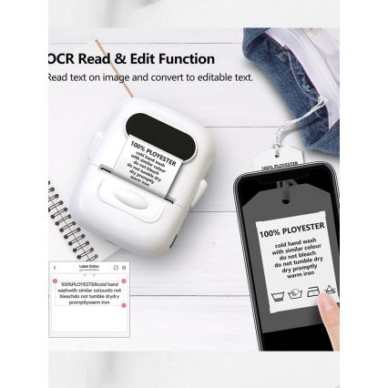 Digital label printer USB-C + 3x self-adhesive labels