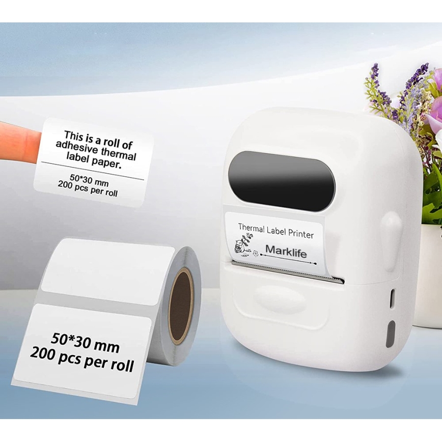 Digital label printer USB-C + 3x self-adhesive labels