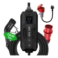 Immax - Φορητός σταθμός φόρτισης EV για ηλεκτροκίνητα οχήματα AC Type 2 32A/380V 22kW + πρίζα 230V 5μ Wi-Fi Tuya