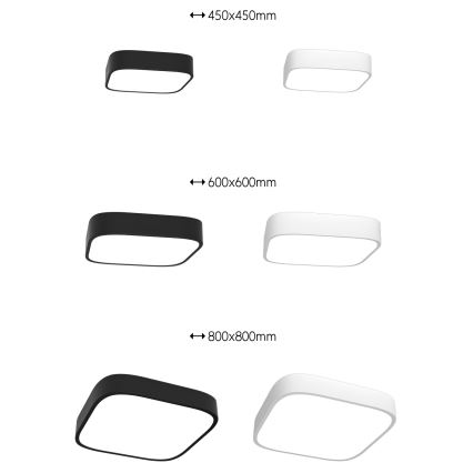 Immax NEO 07040L - Ρυθμιζόμενο LED οροφής φωτιστικό RECUADRO LED/56W/230V Tuya με τηλεχειριστήριο
