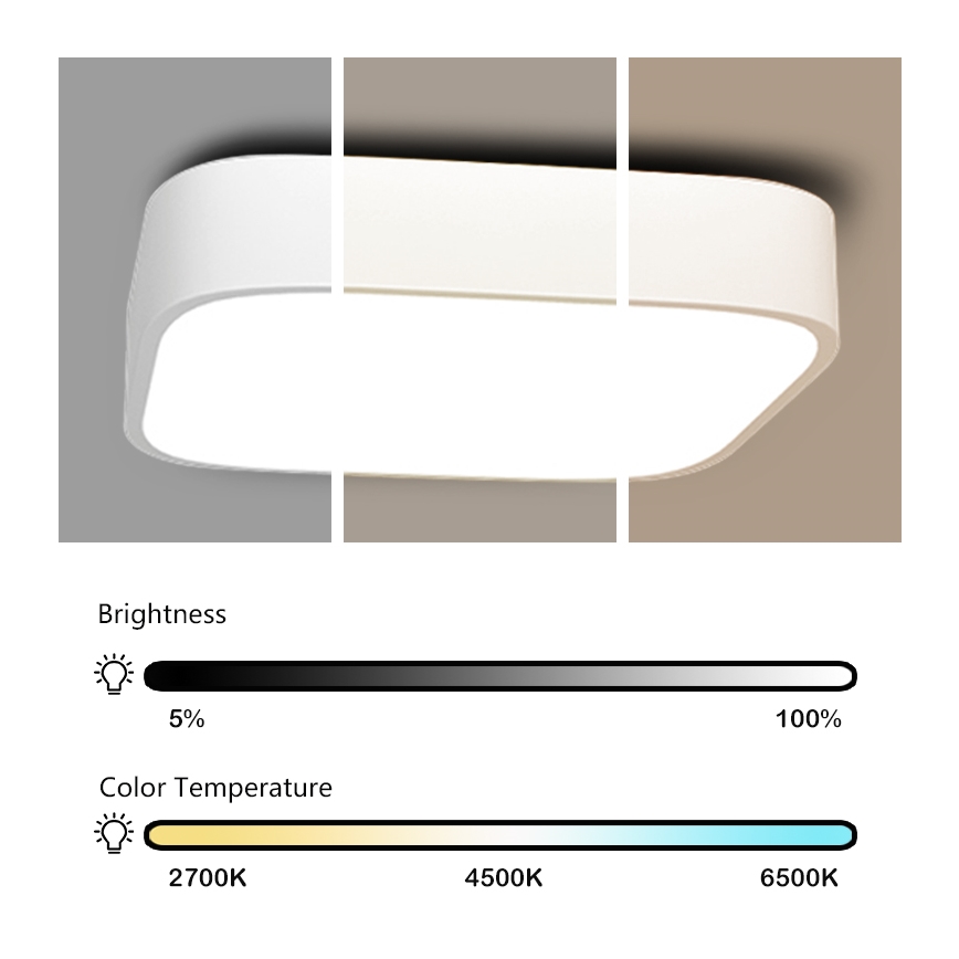 Immax NEO 07040L - Φωτιστικό οροφής dimmer LED RECUADRO LED/56W/230V + RC Tuya
