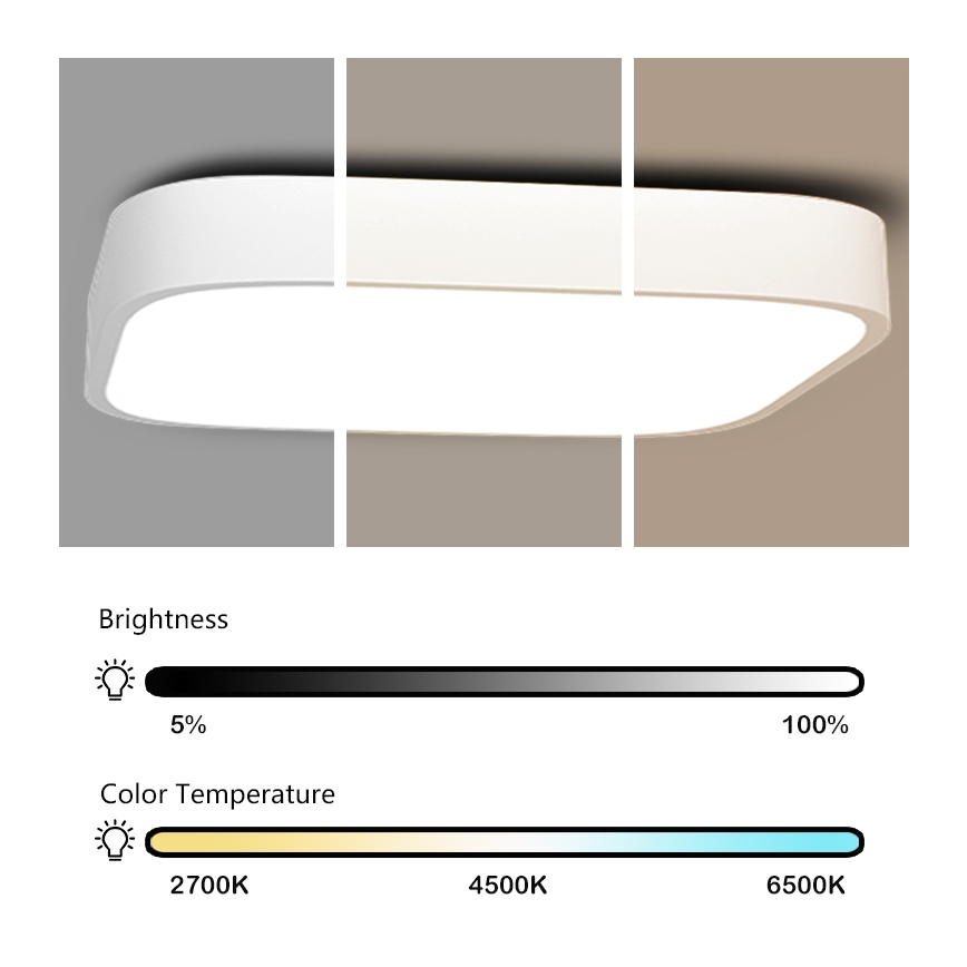 Immax NEO 07042L - LED Φωτιστικό οροφής dimmer RECUADRO LED/67W/230V + RC Tuya