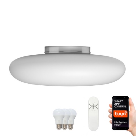 Immax NEO 07061L-LED RGBW Φωτιστικό οροφής ντιμαρίσματος FUENTE 3xLED/8,5W/100-240V Tuya + τηλεχειριστήριο