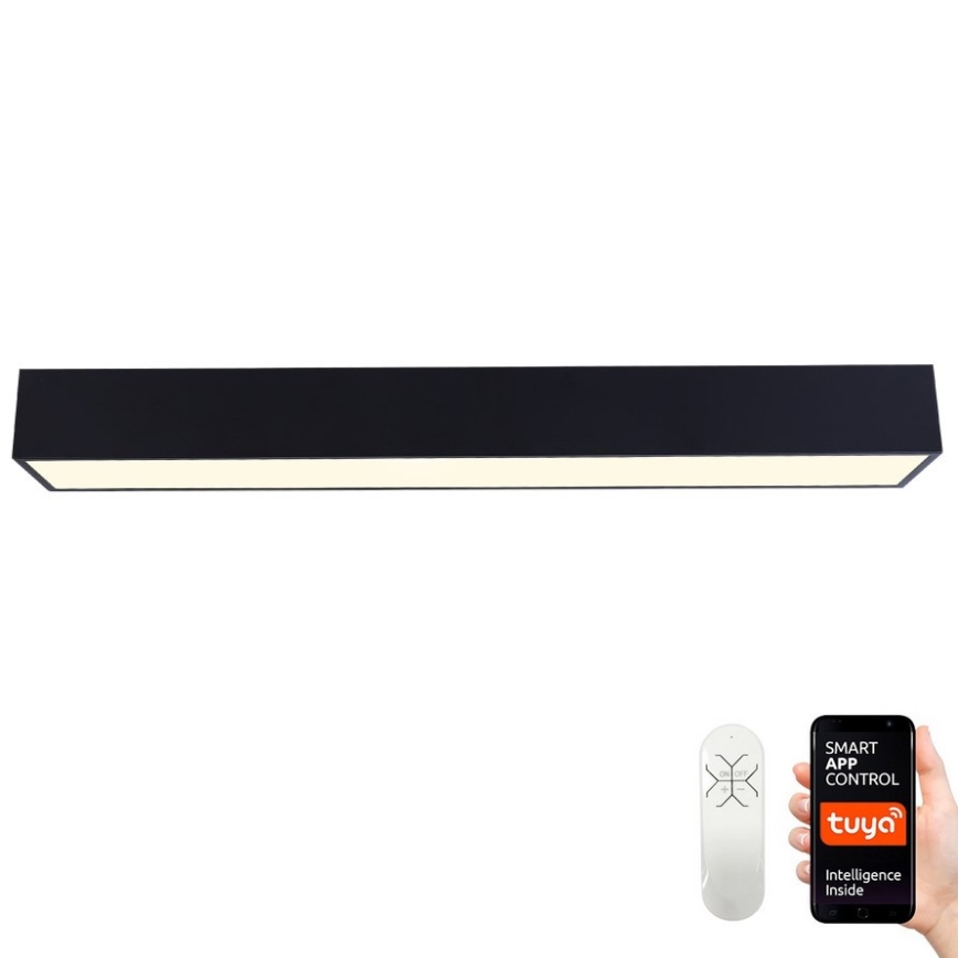 Immax NEO 07074-90 - LED Dimmable φωτιστικό οροφής CANTO LED/50W/230V μαύρο Tuya + τηλεχειριστήριο