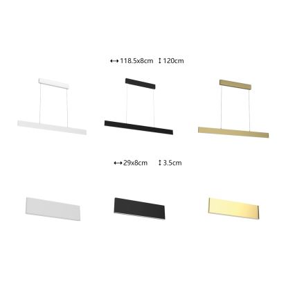 Immax NEO 07075L-LED Ρυθμιζόμενο φωτιστικό οροφής με καλώδιο LISTON λευκό LED/18W/230V Tuya + τηλεχειριστήριο