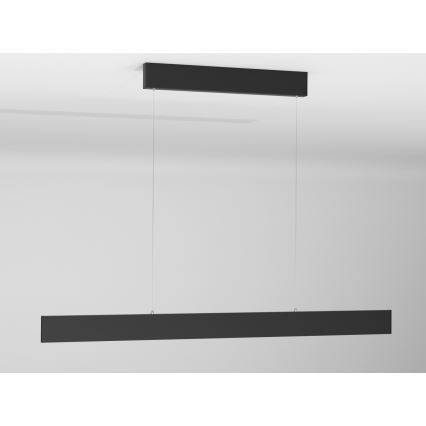 Immax NEO 07076L - Ρυθμιζόμενο LED φωτιστικό οροφής με καλώδιο, μαύρο LISTON LED/18W/230V Tuya + τηλεχειριστήριο