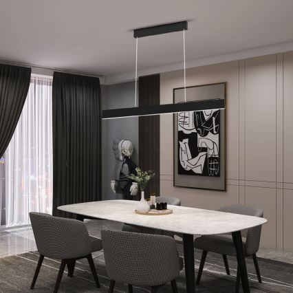 Immax NEO 07076L - Ρυθμιζόμενο LED φωτιστικό οροφής με καλώδιο, μαύρο LISTON LED/18W/230V Tuya + τηλεχειριστήριο