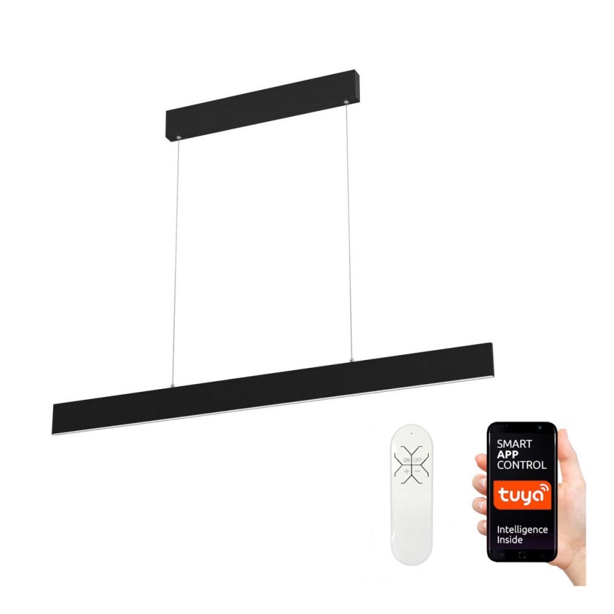 Immax NEO 07076L - Ρυθμιζόμενο LED φωτιστικό οροφής με καλώδιο, μαύρο LISTON LED/18W/230V Tuya + τηλεχειριστήριο