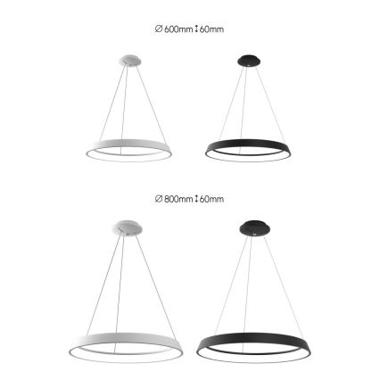 Immax NEO 07080L-80 - Ρυθμιζόμενο LED φωτιστικό οροφής με καλώδιο LIMITADO LED/48W/230V 80 εκ. Tuya + τηλεχειριστήριο