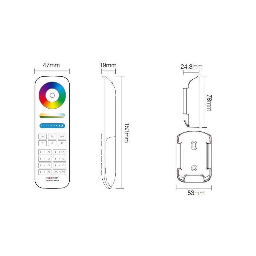 Immax NEO 07087-3 - Universal τηλεχειριστήριο RGB+CCT MiBOXER 2xAAA Tuya