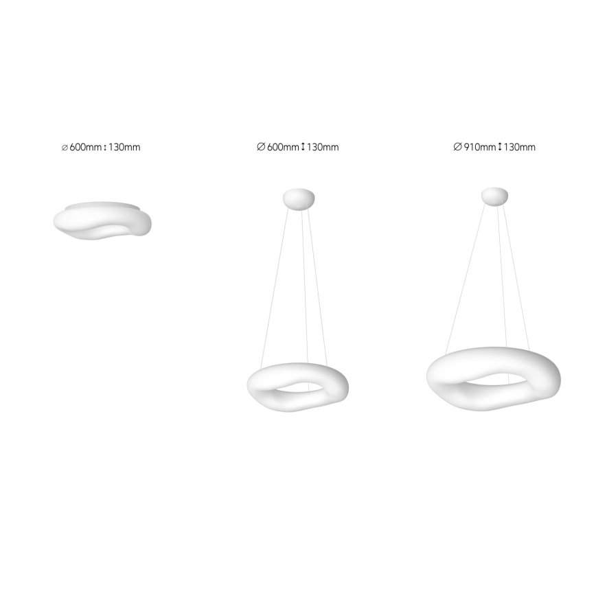Immax NEO 07101L - Πολύφωτο dimmer LED ράγα PULPO LED/60W/230V 91 cm + RC Tuya