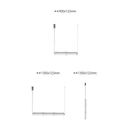 Immax NEO 07102L - LED Dimmable πολύφωτο κρεμαστό σε ράγα  BAMBOOS LED/30W/230V 90 + RC Tuya