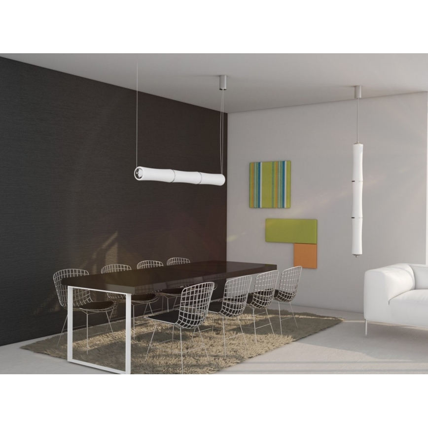 Immax NEO 07102L - LED Dimmable πολύφωτο κρεμαστό σε ράγα  BAMBOOS LED/30W/230V 90 + RC Tuya