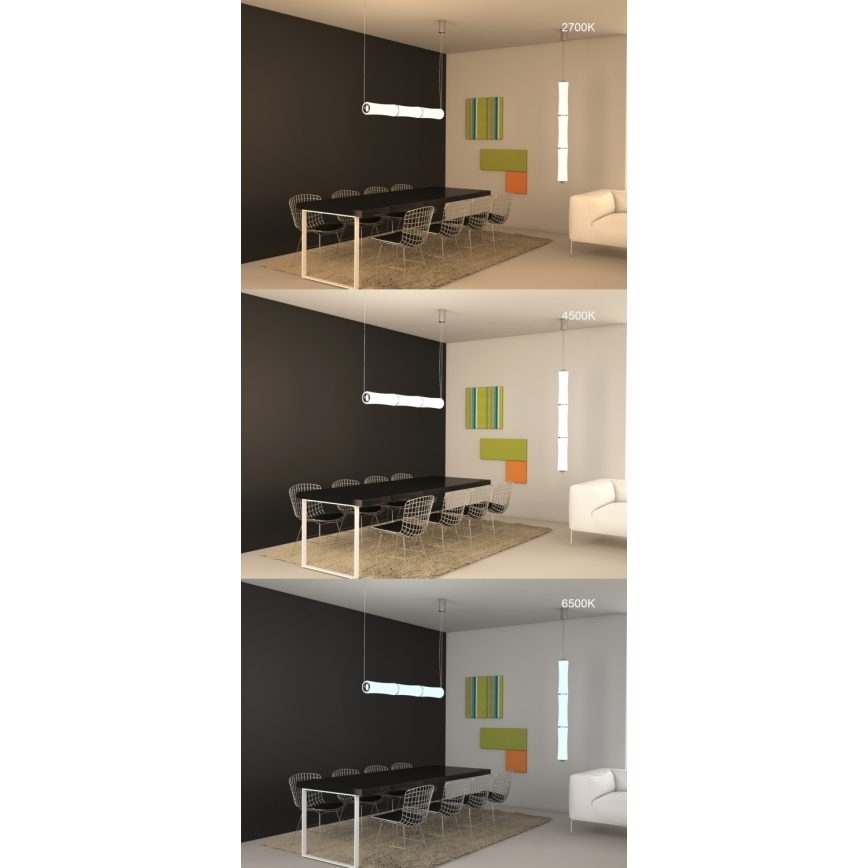 Immax NEO 07102L - LED Dimmable πολύφωτο κρεμαστό σε ράγα  BAMBOOS LED/30W/230V 90 + RC Tuya