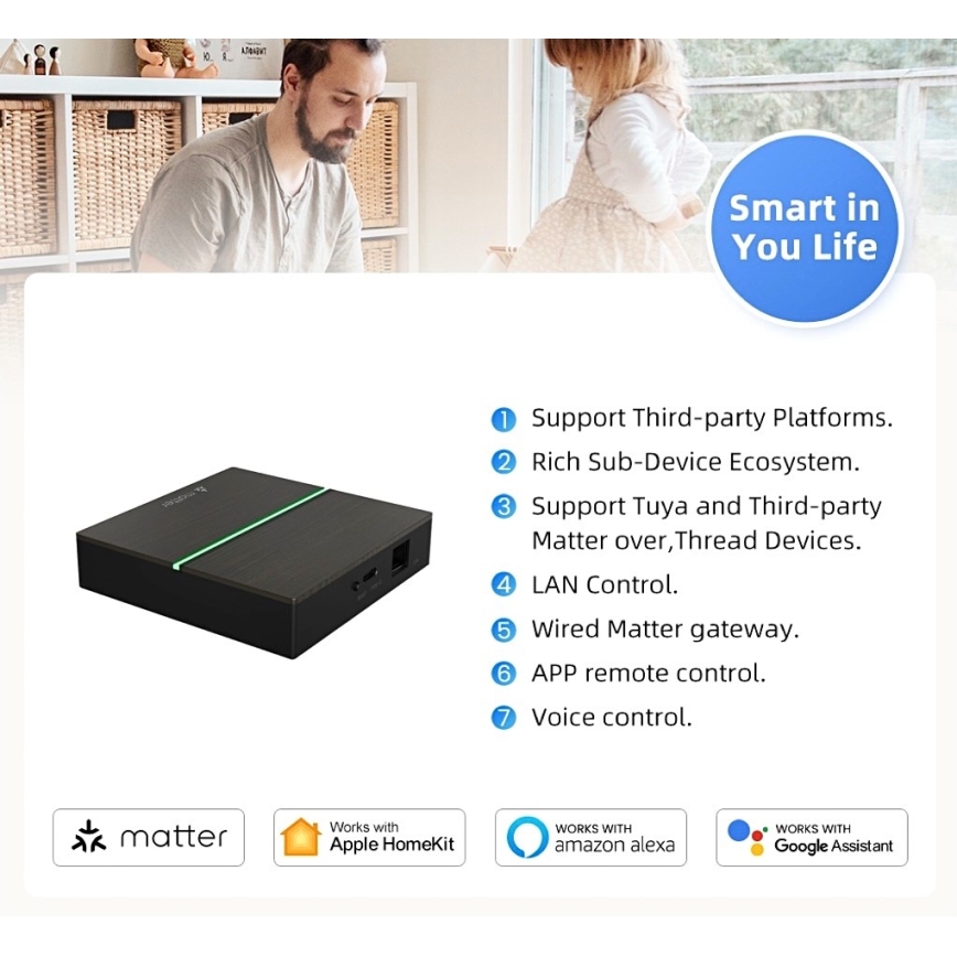 Immax NEO 07117-5 - Έξυπνη γέφυρα MATTER Zigbee 3.0 230V Tuya Wi-Fi