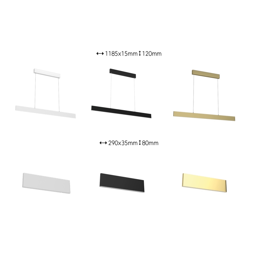 Immax Neo 07128L - LED  Πολύφωτο dimming με συρματόσχοινο LISTON χρυσαφί LED/18W/230V ZigBee + τηλεχειριστήριο Tuya