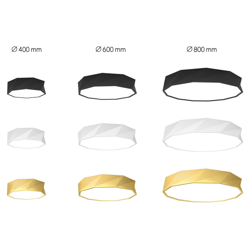 Immax NEO 07130-B60 - LED SMART Φωτιστικό οροφής dimming DIAMANTE μαύρο LED/43W/230V + τηλεχειριστήριο 60cm Tuya ZigBee