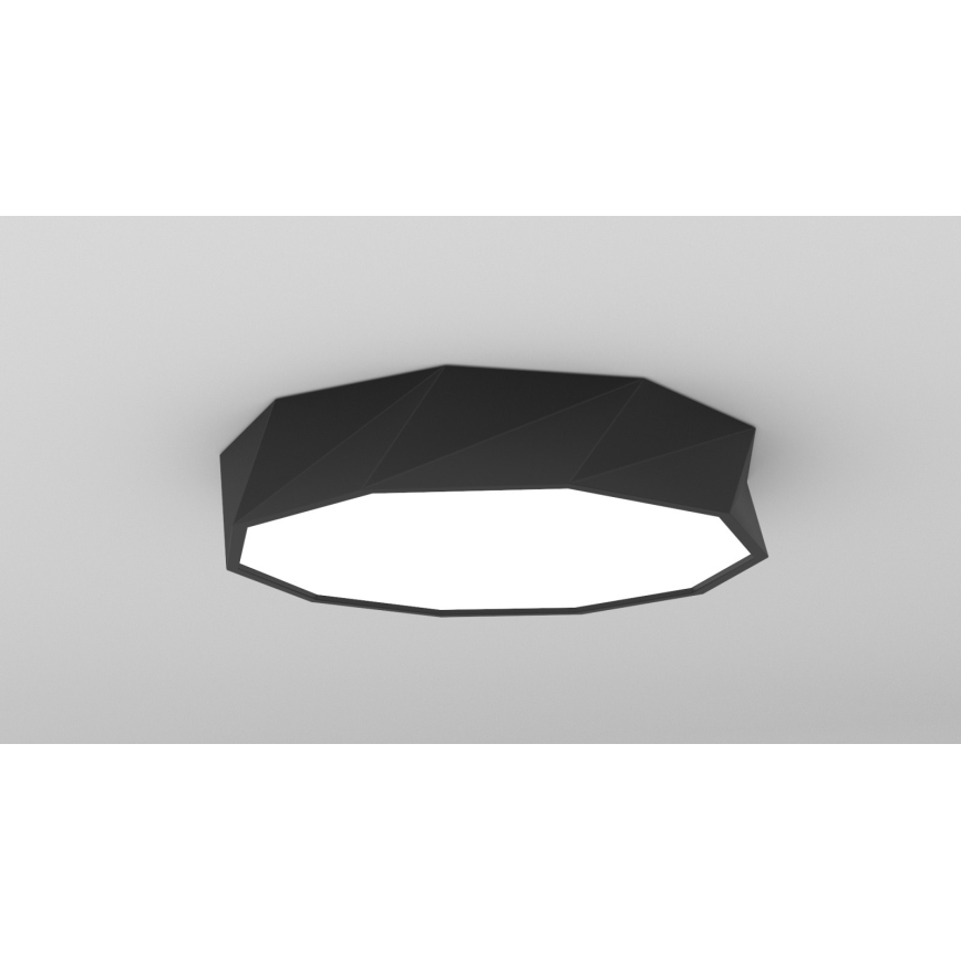 Immax NEO 07130-B60 - LED SMART Φωτιστικό οροφής dimming DIAMANTE μαύρο LED/43W/230V + τηλεχειριστήριο 60cm Tuya ZigBee