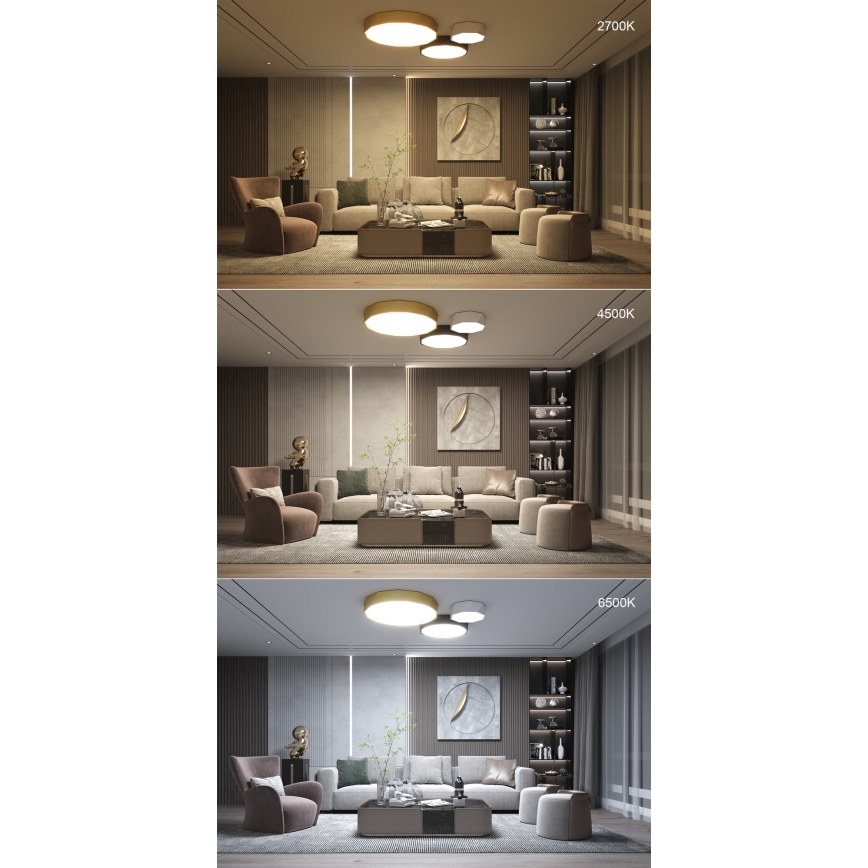 Immax NEO 07130-B60 - LED SMART Φωτιστικό οροφής dimming DIAMANTE μαύρο LED/43W/230V + τηλεχειριστήριο 60cm Tuya ZigBee