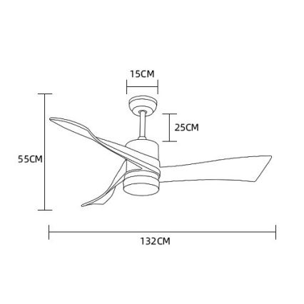 Immax NEO 07136-B - Ανεμιστήρας οροφής LED Dimmable SOFISTICADO LED/18W/230V βελανιδιά Wi-Fi Tuya + τηλεχειριστήριο