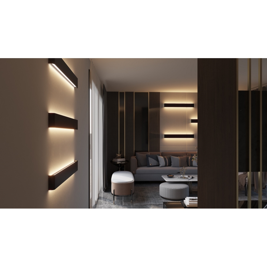 Immax NEO 07137-B - LED SMART Φωτιστικό τοίχου dimming LINEA μαύρο LED/40W/230V + τηλεχειριστήριο 76 cm Tuya ZigBee