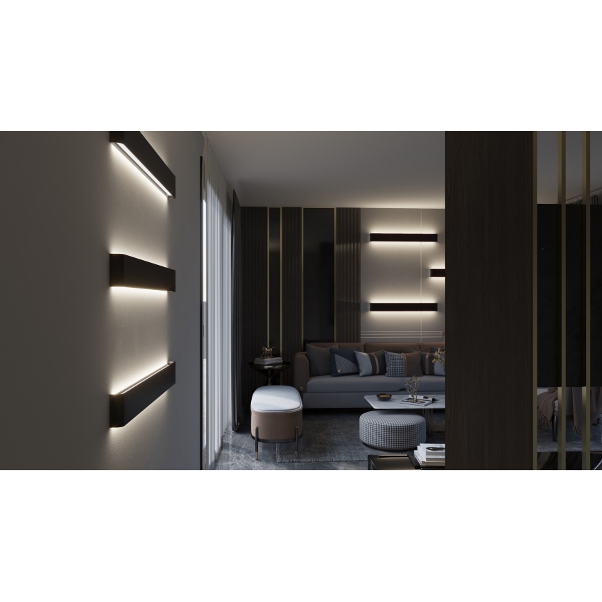 Immax NEO 07137-B - LED SMART Φωτιστικό τοίχου dimming LINEA μαύρο LED/40W/230V + τηλεχειριστήριο 76 cm Tuya ZigBee