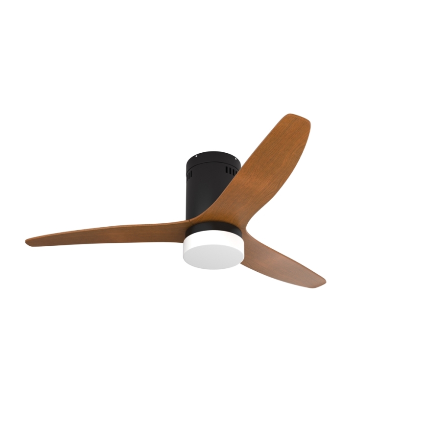 Immax NEO 07142-B - Οροφής ανεμιστήρας LED NEO LITE VENTO LED/18W/230V Tuya Wi-Fi μαύρο/ξύλο + τηλεχειριστήριο