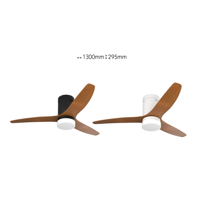 Immax NEO 07142-B - Οροφής ανεμιστήρας LED NEO LITE VENTO LED/18W/230V Tuya Wi-Fi μαύρο/ξύλο + τηλεχειριστήριο