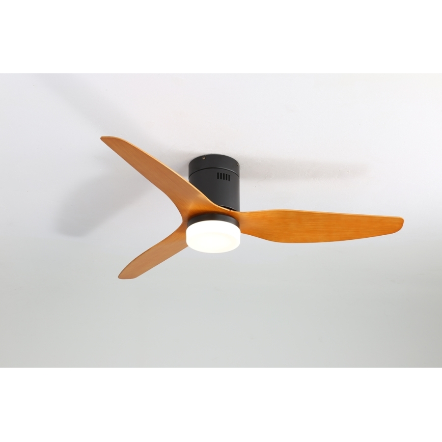 Immax NEO 07142-B - Ανεμιστήρας οροφής LED NEO LITE VENTO LED/18W/230V Tuya Wi-Fi μαύρο/ξύλινο + τηλεχειριστήριο