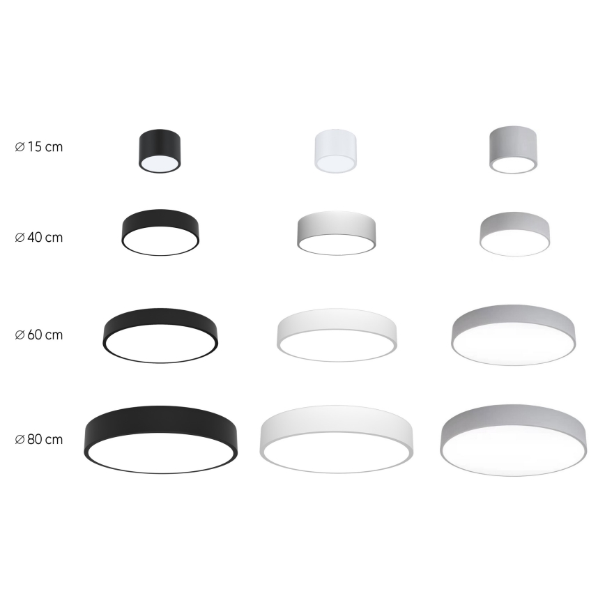 Immax NEO 07143-GR15X - LED Φωτιστικό οροφής dimmer RONDATE LED/12W/230V Tuya γκρι