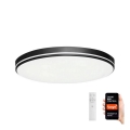 Immax NEO 07148-B51 - LED Dimmable φωτιστικό οροφής NEO LITE AREAS LED/48W/230V Tuya Wi-Fi μαύρο + τηλεχειριστήριο