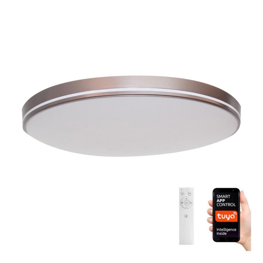Immax NEO 07150-C51 - LED Dimmable φωτιστικό οροφής NEO LITE AREAS LED/48W/230V Tuya Wi-Fi καφέ + τηλεχειριστήριο