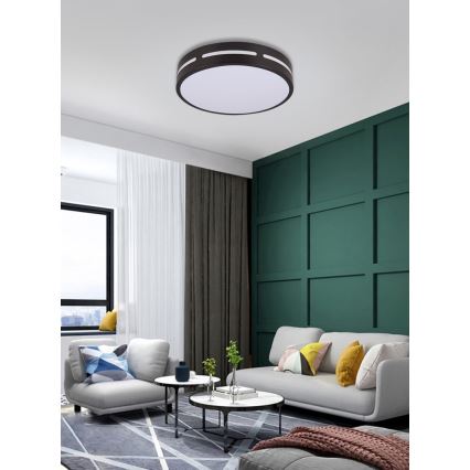 Immax NEO 07152-B40 - LED Dimmable φωτιστικό οροφής NEO LITE PERFECTO LED/24W/230V Wi-Fi Tuya μαύρο + τηλεχειριστήριο