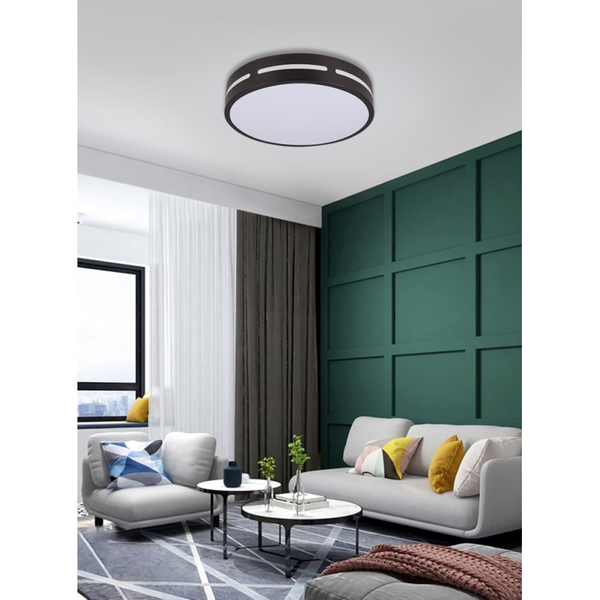 Immax NEO 07152-B40 - LED Dimmable φωτιστικό οροφής NEO LITE PERFECTO LED/24W/230V Wi-Fi Tuya μαύρο + τηλεχειριστήριο