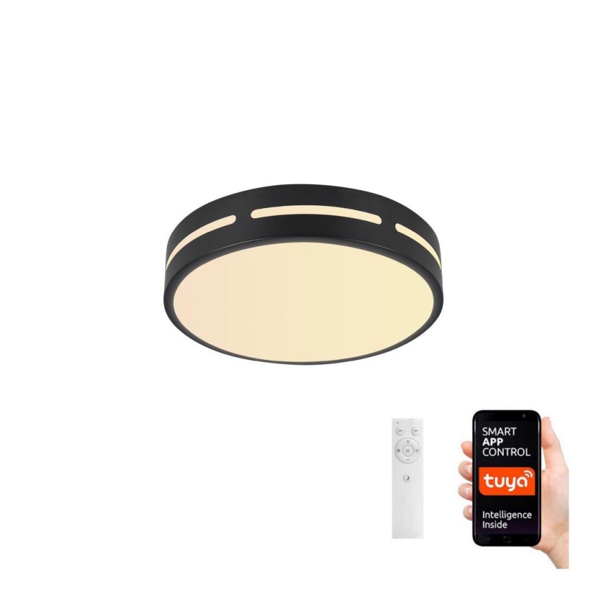 Immax NEO 07152-B40 - LED Dimmable φωτιστικό οροφής NEO LITE PERFECTO LED/24W/230V Wi-Fi Tuya μαύρο + τηλεχειριστήριο