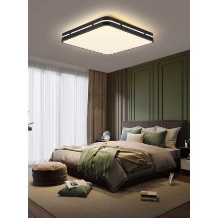 Immax NEO 07154-B30 - LED Dimmable φωτιστικό οροφής NEO LITE PERFECTO LED/24W/230V Wi-Fi Tuya μαύρο + τηλεχειριστήριο