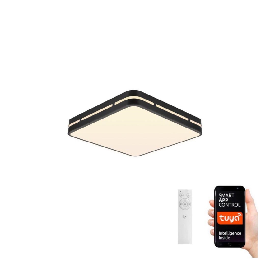 Immax NEO 07154-B30 - LED Ρυθμιζόμενο φωτιστικό οροφής NEO LITE PERFECTO LED/24W/230V Wi-Fi Tuya μαύρο + τηλεχειριστήριο