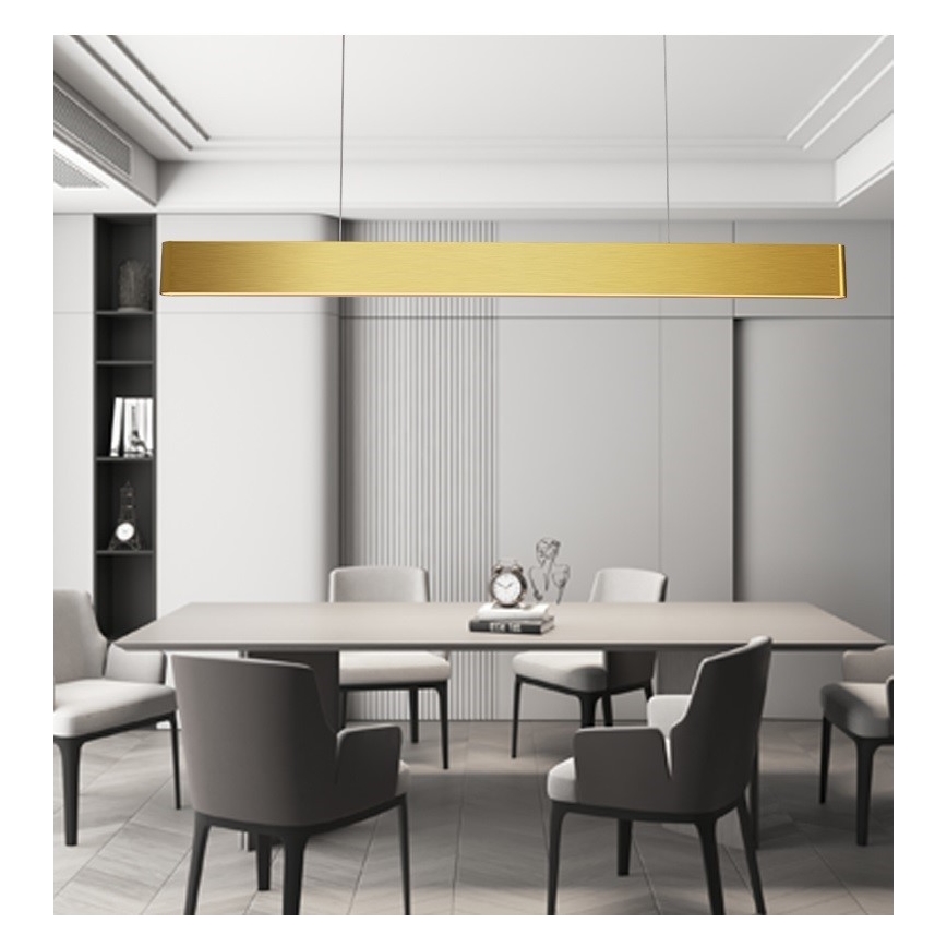 Immax NEO 07157-G120X - LED RGB+CCTW Κρεμαστό φωτιστικό οροφής ράγα ντιμαριζόμενο MILANO LED/40W/230V Tuya χρυσό