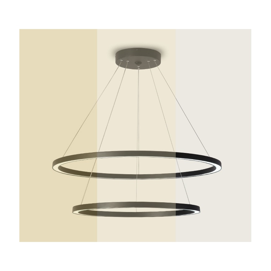 Immax NEO 07158-B80-60 - LED Dimmable κρεμαστό φωτιστικό οροφής FINO LED/93W/230V Tuya  μαύρο + τηλεχειριστήριο