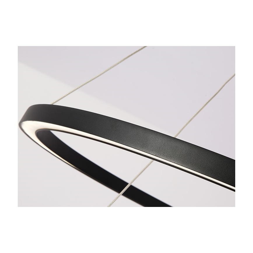 Immax NEO 07158-B80-60 - LED Dimmable κρεμαστό φωτιστικό οροφής FINO LED/93W/230V Tuya  μαύρο + τηλεχειριστήριο