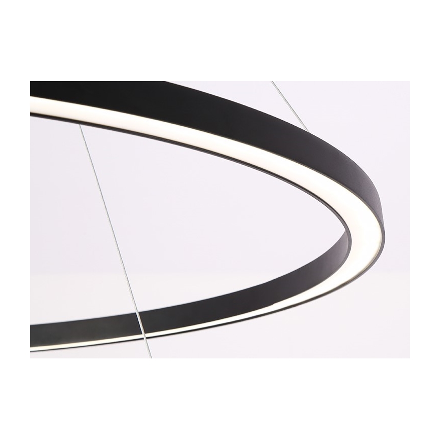 Immax NEO 07158-B80-60 - LED Dimmable κρεμαστό φωτιστικό οροφής FINO LED/93W/230V Tuya  μαύρο + τηλεχειριστήριο