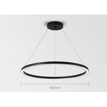 Immax NEO 07158-B80 - LED Dimmable κρεμαστό φωτιστικό οροφής FINO LED/60W/230V Tuya μαύρο + τηλεχειριστήριο