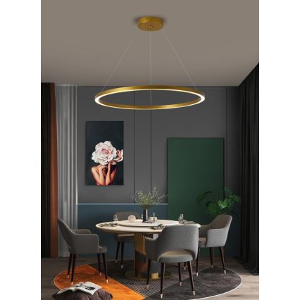 Immax NEO 07159-G80 - LED Dimmable κρεμαστό φωτιστικό οροφής FINO LED/60W/230V Tuya  χρυσό + τηλεχειριστήριο