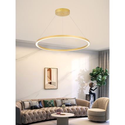 Immax NEO 07159-G80 - LED Dimmable κρεμαστό φωτιστικό οροφής FINO LED/60W/230V Tuya  χρυσό + τηλεχειριστήριο